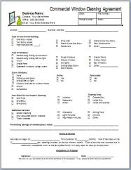 Window washer invoice template