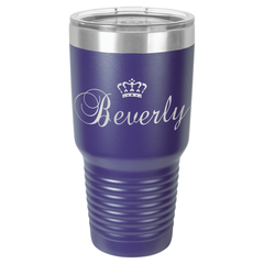 Personalized Laser Engraved 30 oz Insulated Tumbler - Royal Crown