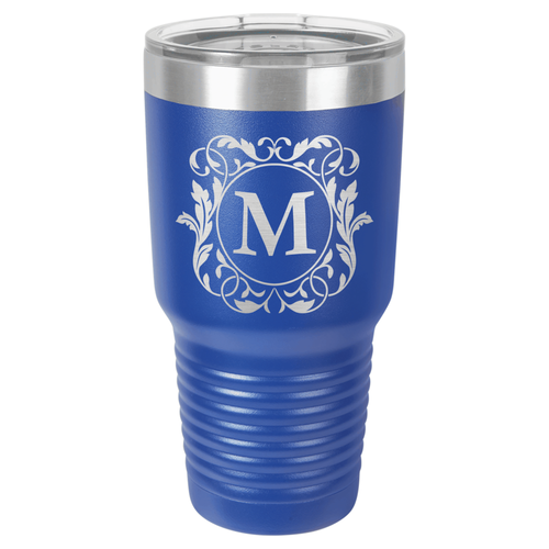 Personalized Laser Engraved 30 oz Insulated Tumbler - Teacher Apple Design