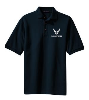 U.S. Air Force Embroidered Logo Golf Shirt - Teamlogo.com | Custom ...