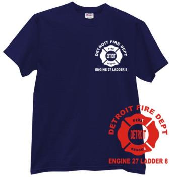 Personalized Maltese Cross Fire Fighter Fire Department T-shirt Custom tee shirt