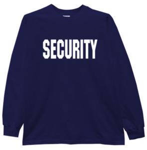 Security Long Sleeve T-Shirt - Teamlogo.com | Custom Imprint and Embroidery