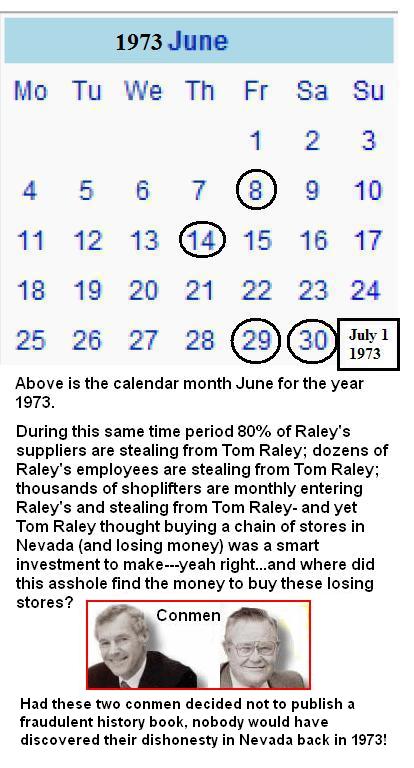 Tom Raley was all over Nevada in June of 1973, yet, he wasn't present when Chuck Collings and James Teel amended Raley's of CA articles of incorporation on June 8. I wonder why? I even wonder why Raley never knew Charles Nordby!