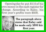 I wonder who at Raley's decided to give Tom Raley an additional $4000 in profit in Raley's history book?
