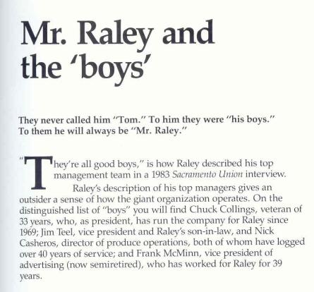 Raley indicated that they are good boys.  They were fraud boys.