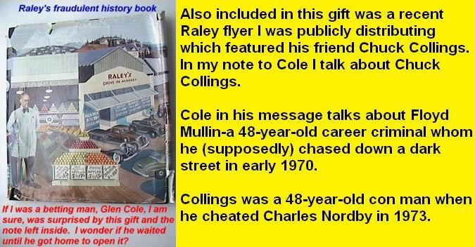 Cole didn't chase any purse snatcher down a dark street but decided that it was OK for him to lie and make himself look like a hero to that large group of people.
