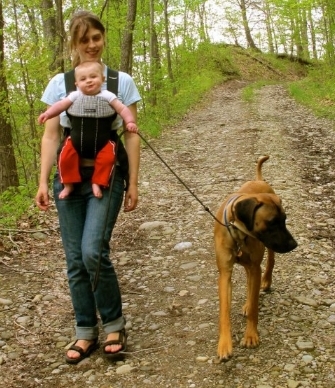 Baby Walks Dog!
