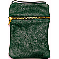 John Pearse Musician's Leather Carryall - Emerald - Small