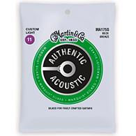 Martin MA175S Authentic Acoustic Strings - Marquis Silked 80/20 Bronze Custom Light