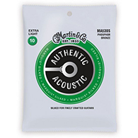 Martin MA530S Authentic Acoustic Strings - Marquis Silked Phosphor Bronze Extra Light