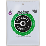 Martin MA535S Authentic Acoustic Strings - Marquis Silked Phosphor Bronze Custom Light