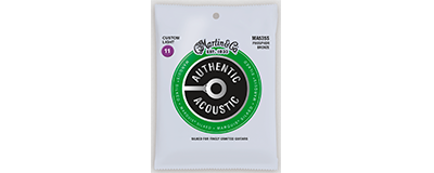 Martin MA535S Authentic Acoustic Strings - Marquis Silked Phosphor Bronze Custom Light