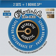 Martin MA550 Authentic Acoustic Strings - SP Phosphor Bronze Medium Promo 3pk - 3 sets for the price