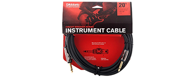 Planet Waves 20' Circuit Breaker Instrument Cable with Right Angle