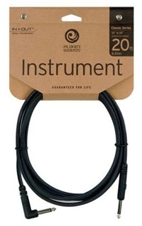 Planet Waves 20' Classic Instrument Cable with Right Angle