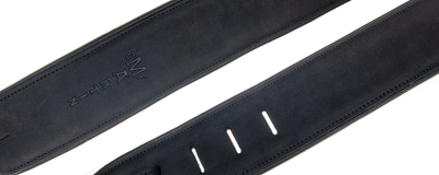 Martin Premium Rolled Black Leather Guitar Strap