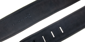 Martin Premium Rolled Black Leather Guitar Strap