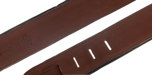 Martin Premium Rolled Brown Leather Guitar Strap