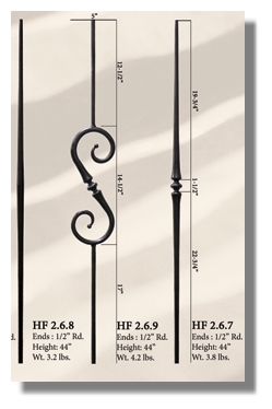 Toothpick iron balusters