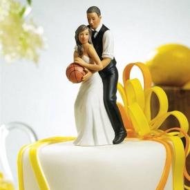 The wedding Jumping Bride and Groom Wedding Cake Topper 