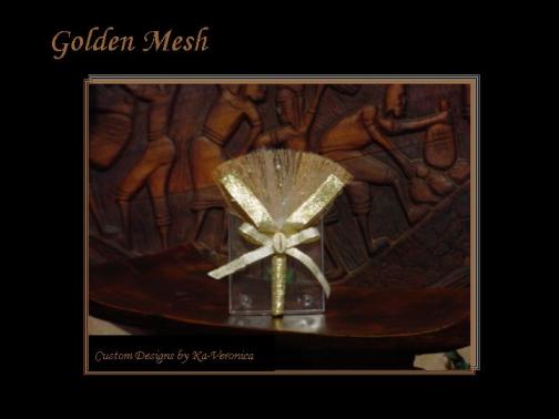Golden Mesh Broom Favor