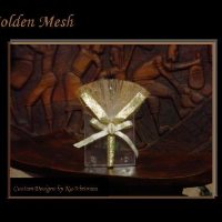 Golden Mesh Broom Favor