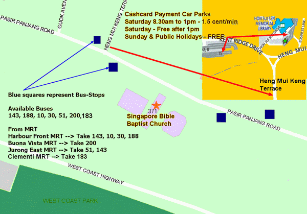 Location of Singapore Bible Baptist Church