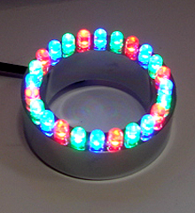 24 Color red,blue and green ring LED light,out of water light,under water light