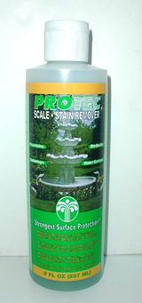 Protec fountain solution, white scale fountain remover | concentrated 8 ounce bottle